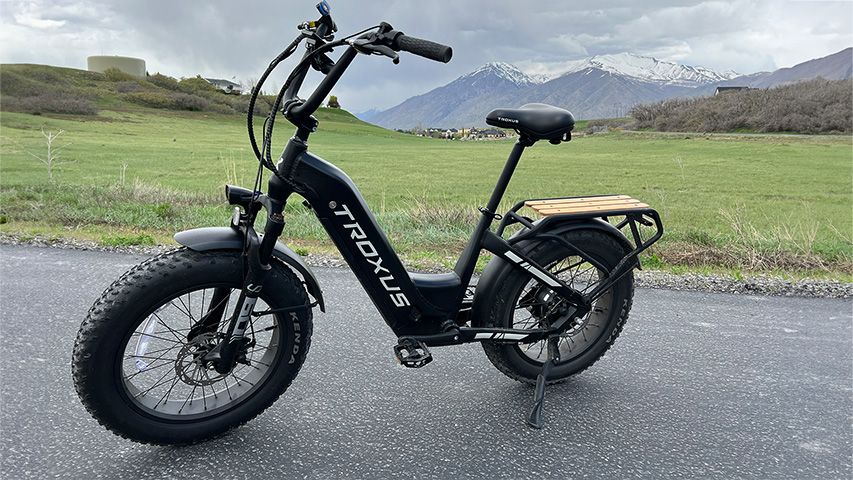 Troxus Lynx Step-through Electric Bike: An easy to mount, large frame fat bike with a long range
